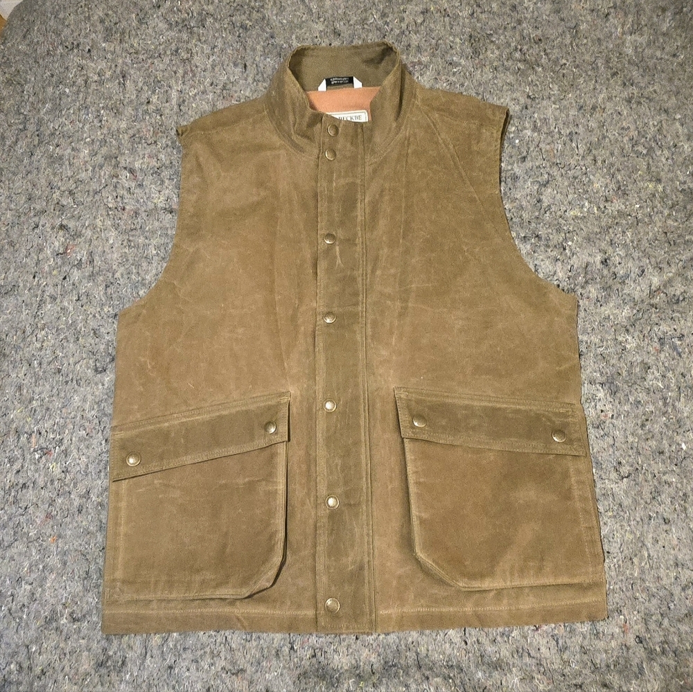 Men's Brown Waxed Canvas Utility Vest